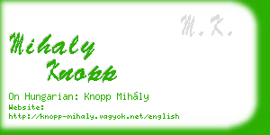mihaly knopp business card